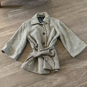 GAP Tweed coat with tie